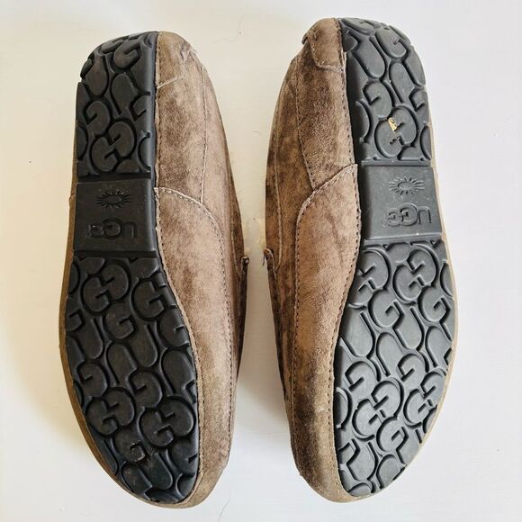UGG Ascot Slipper – Gray Suede, Shearling Lined, Moc Toe, Men’s Size 10 - Picture 5 of 6